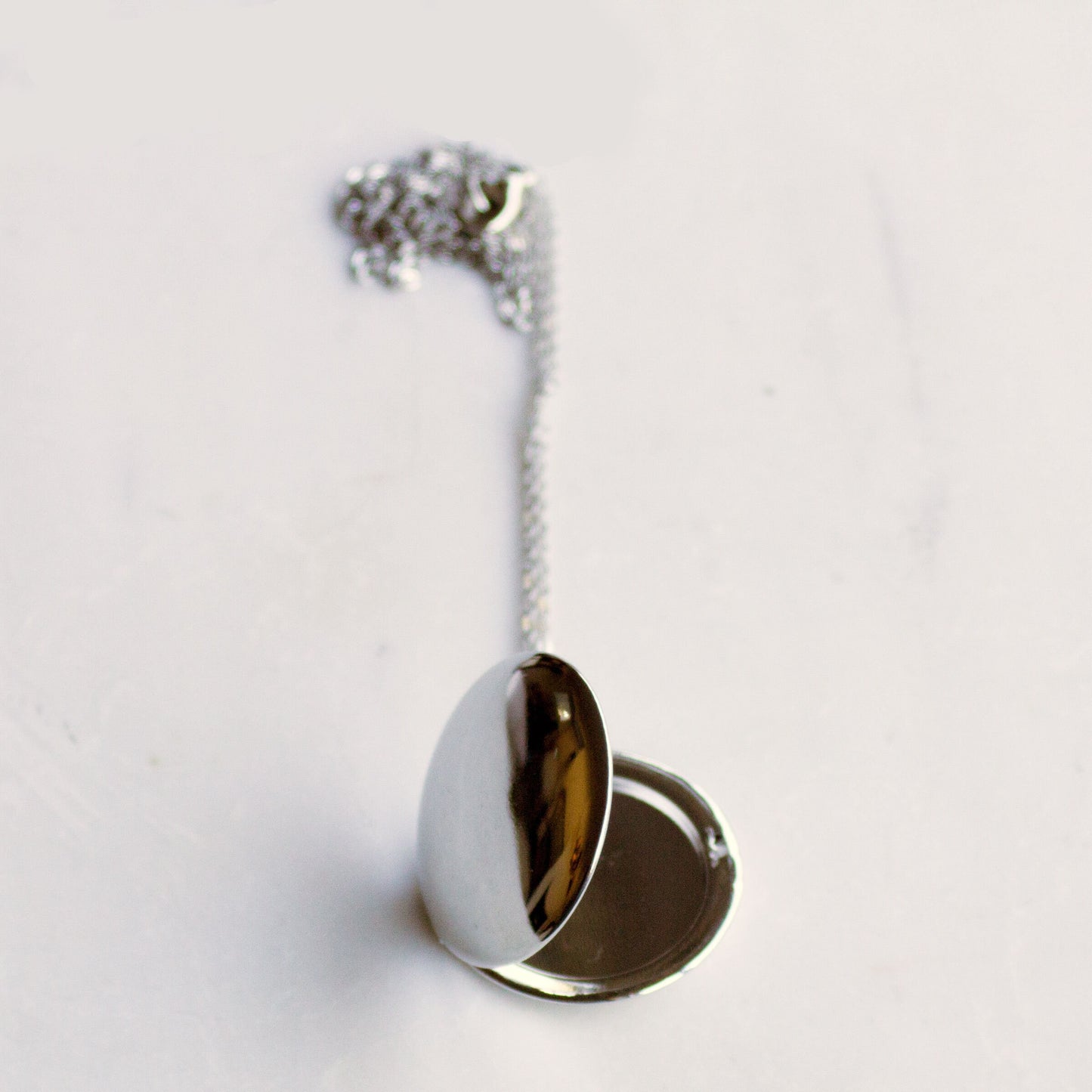 Modern Silver Locket, large locket, silver photo locket, personalized locket necklace