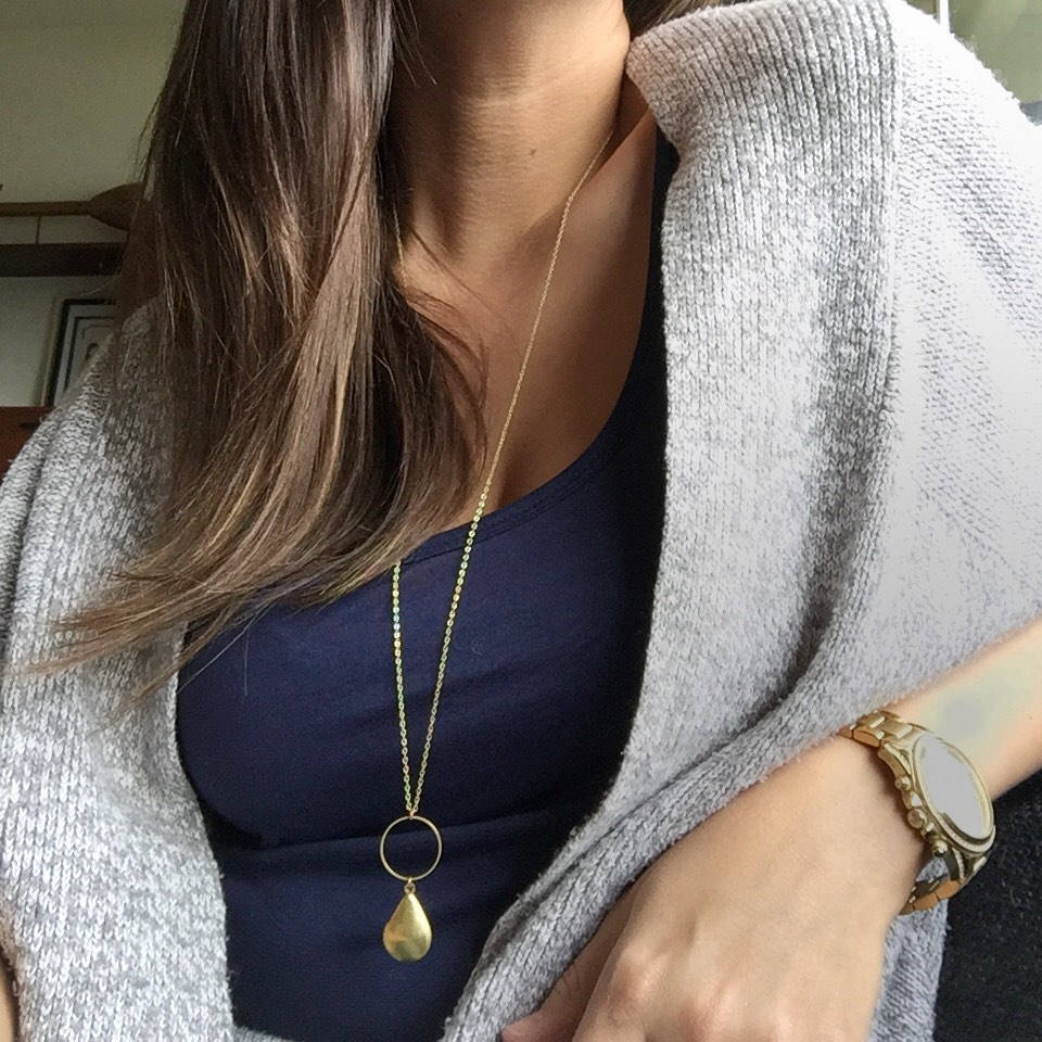 Teardrop Locket, bridesmaid gift, Long necklace, gift for her, gift for wife mom, personalized necklace, keepsake locket, geometric