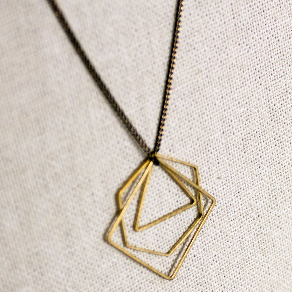 Geometric Minimalist Necklace, layering Necklace, triangle Necklace, hexagon Necklace, Boho jewelry, Gift for Girlfriend, Shapes Necklace,