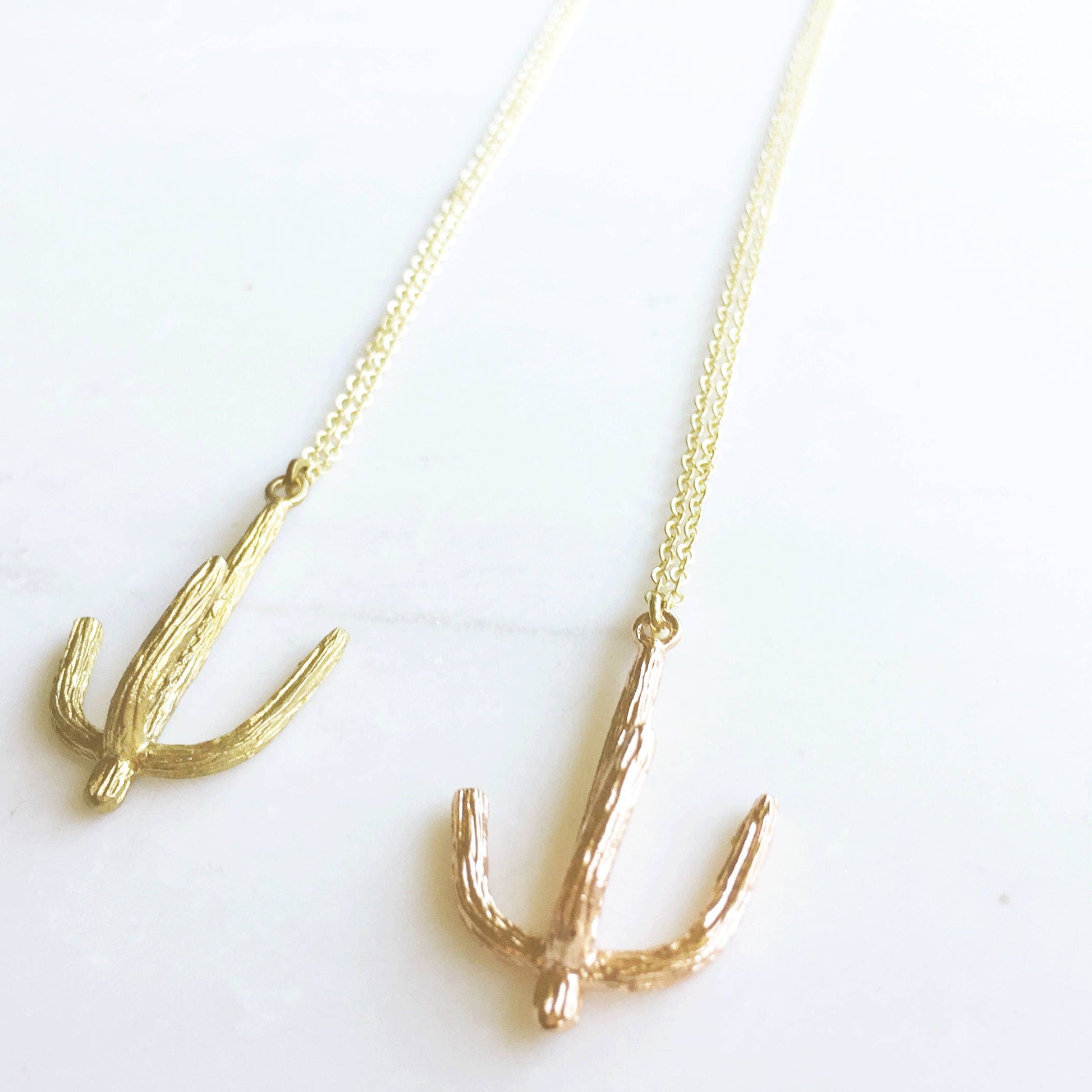 Cactus Necklace, rose gold necklace, charm necklace, botanical, boho necklace, unique necklace, nature necklace, cactus pendant, succulant
