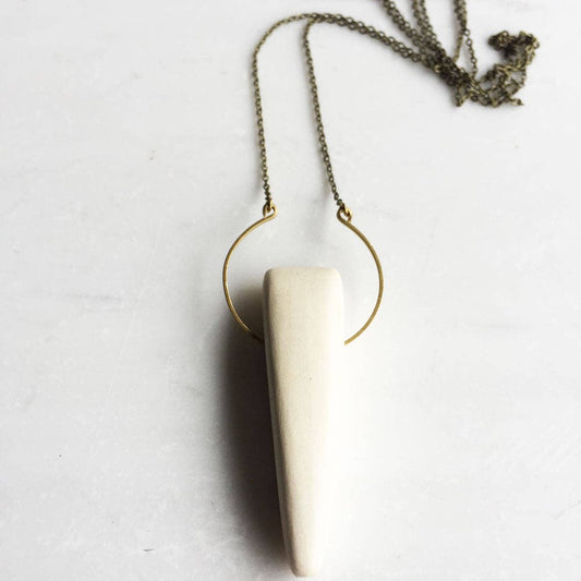 Modern Boho Wood and Brass Necklace, long necklace, gift for women, layering necklace, pendant necklace, tribal necklace, wood necklace long