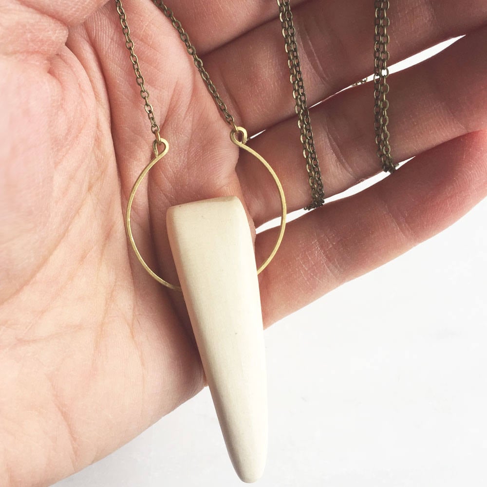 Modern Boho Wood and Brass Necklace, long necklace, gift for women, layering necklace, pendant necklace, tribal necklace, wood necklace long