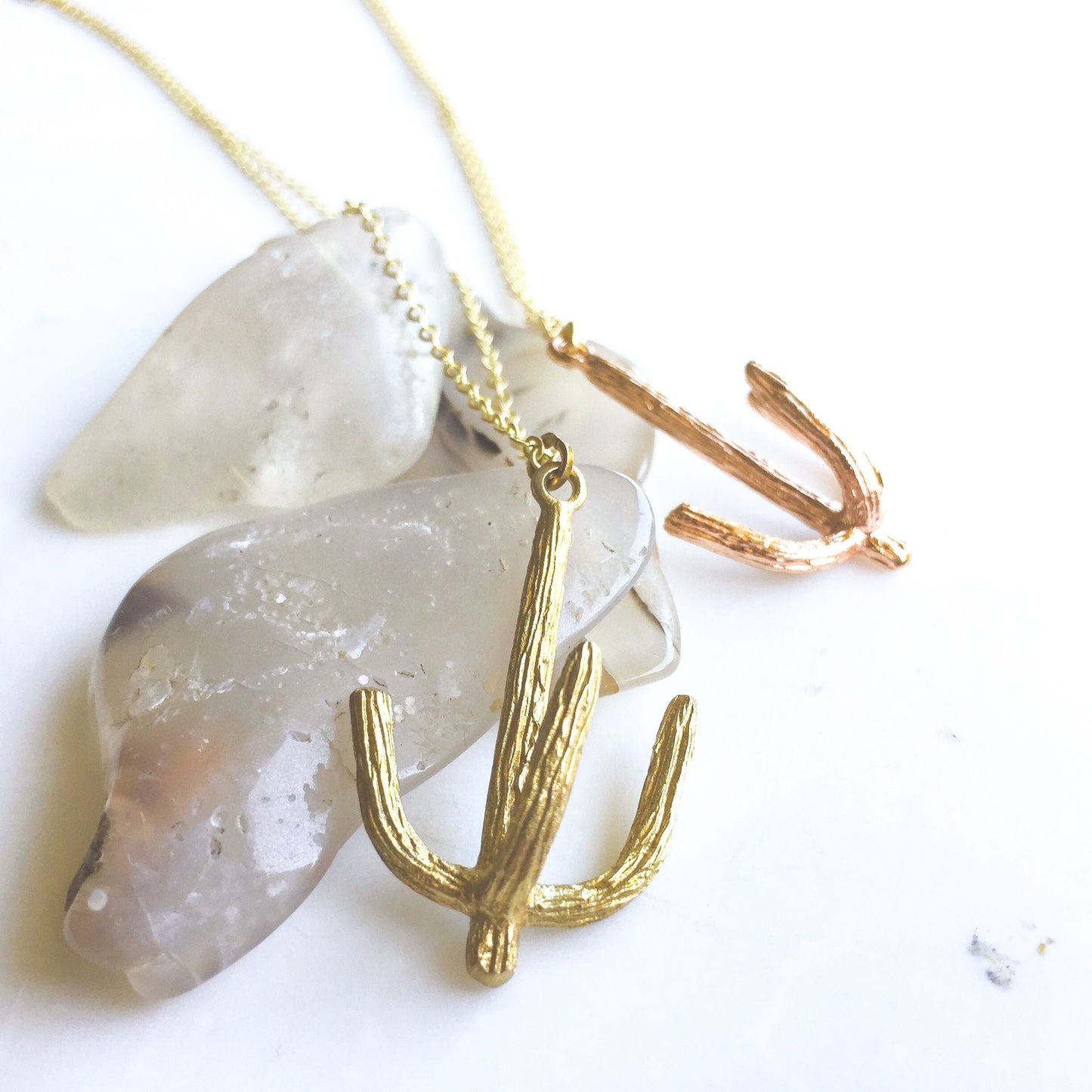 Cactus Necklace, rose gold necklace, charm necklace, botanical, boho necklace, unique necklace, nature necklace, cactus pendant, succulant