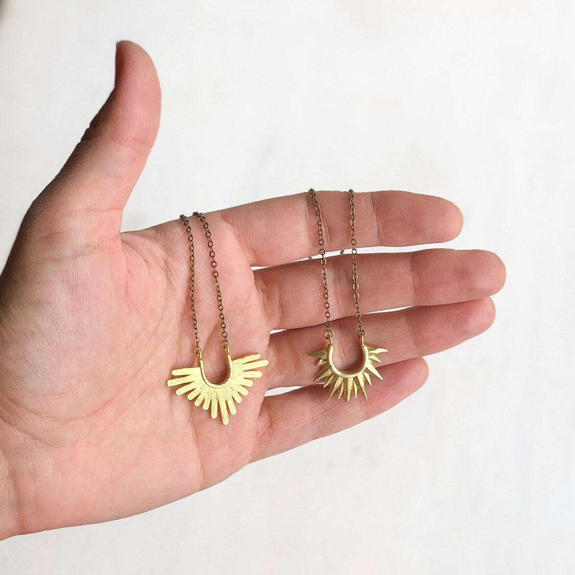 Starburst Necklace, Choose one boho layering necklacr, sun necklace, Brass star necklace
