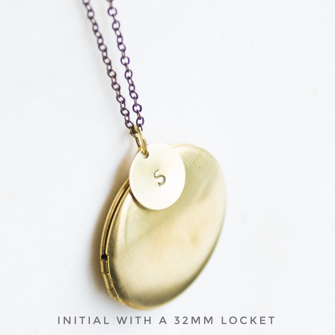 Add a stamped initial to your order, personalized initial, letter charm