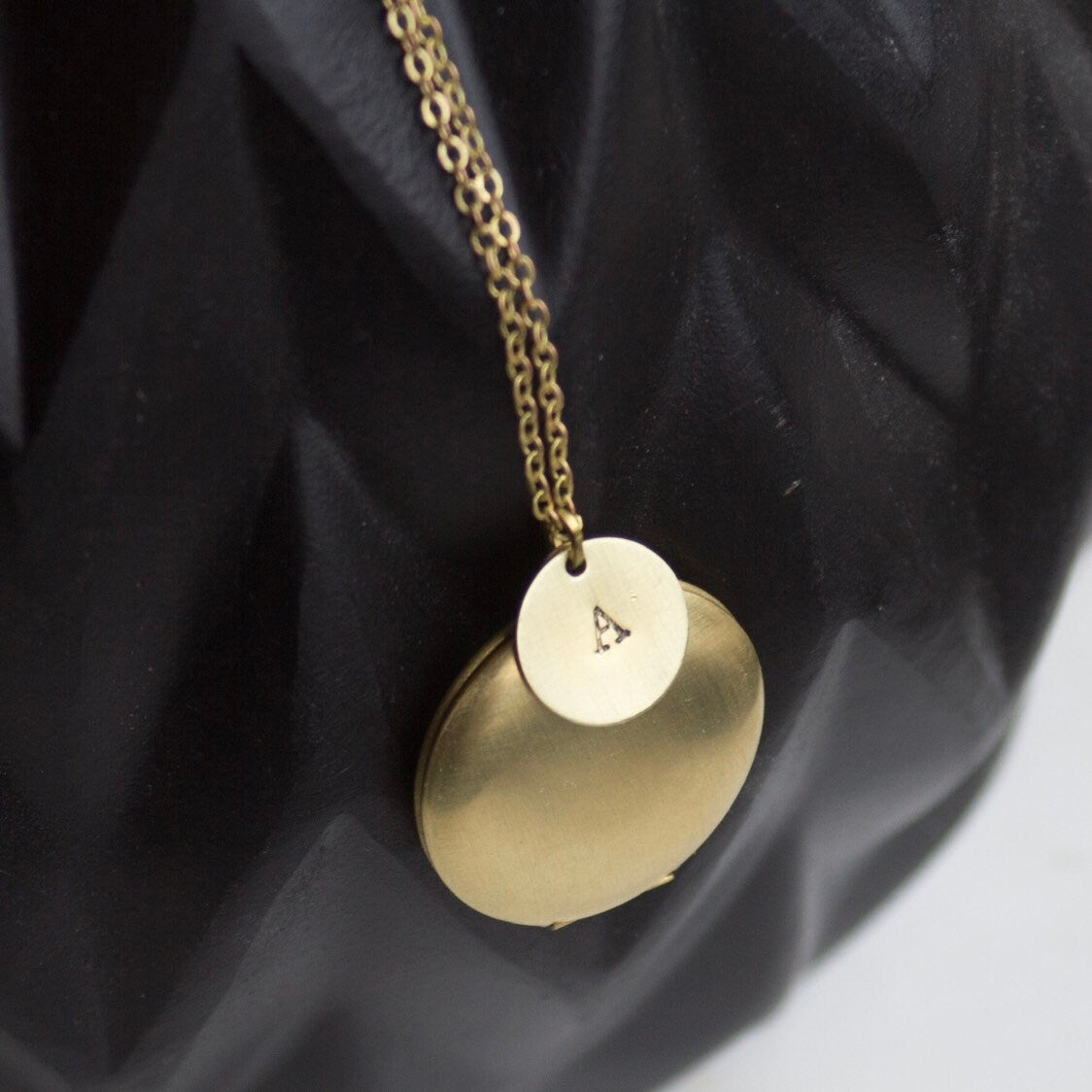 Add a stamped initial to your order, personalized initial, letter charm
