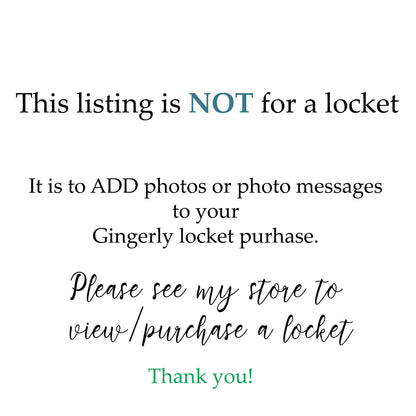 Add photos to your locket purchase, message locket, customized jewelry, personal jewelry, keepsake, Christmas gift her